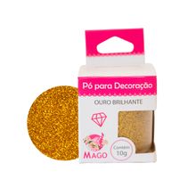 Pó para Decoração Brilho Ouro Brilhante - 10g - 1 unidade - Mago - Magazine 25