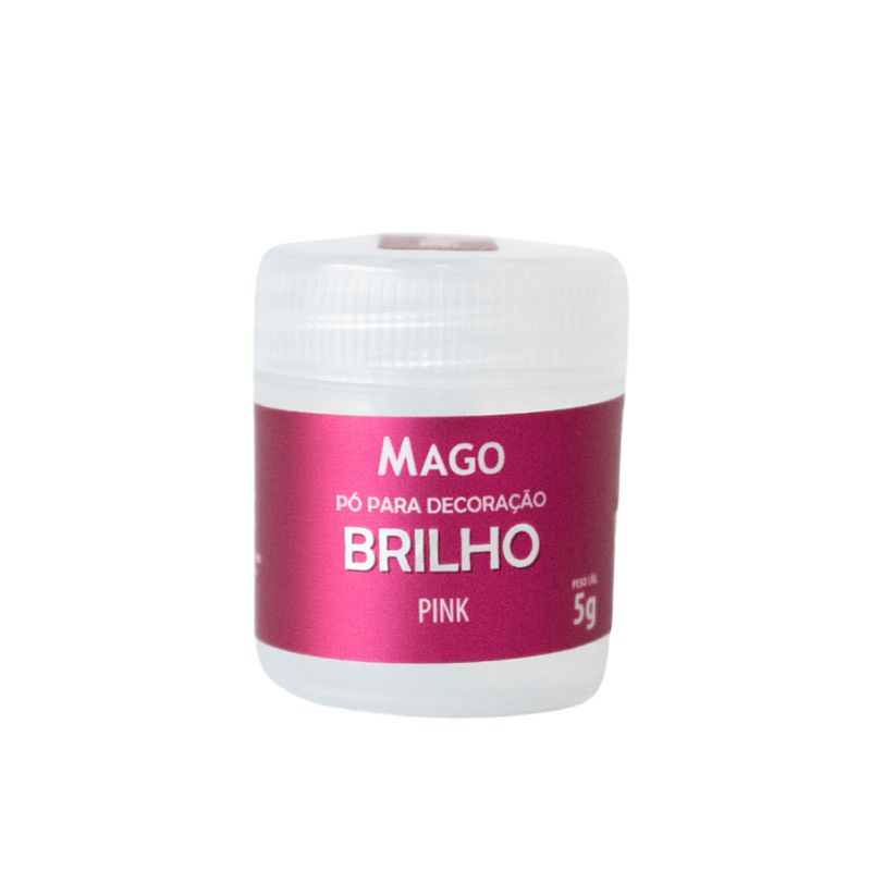 Pó para Decoração Brilho Pink - 5g - 1 unidade - Mago - Magazine 25