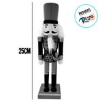 Boneco Soldado Quebra Nozes de Madeira Com Espada - 25cm - Verde e Vermelho - 1 unidade - Magazine 25