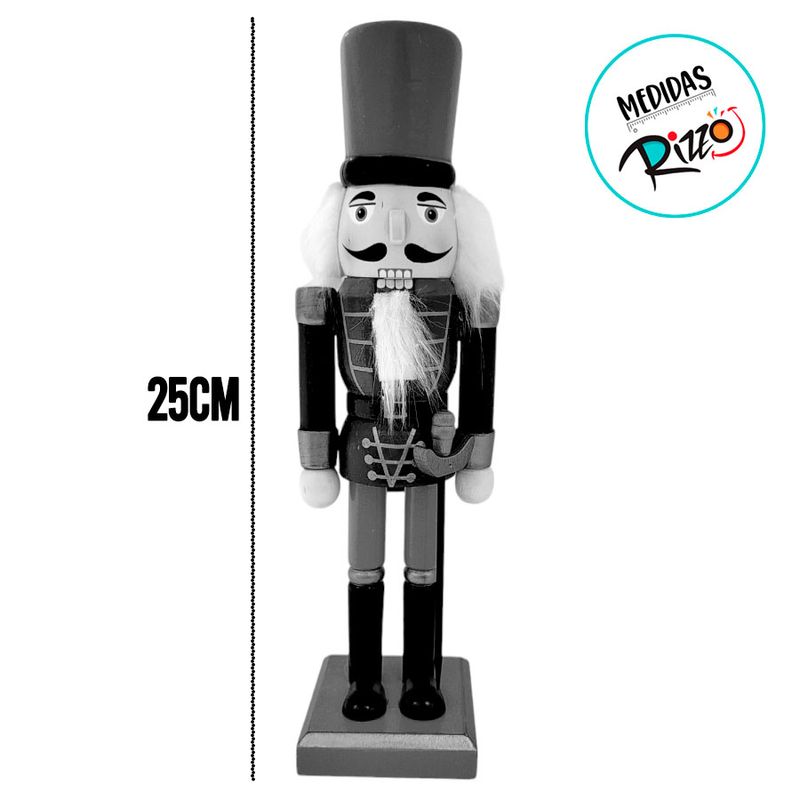 Boneco Soldado Quebra Nozes de Madeira Com Espada - 25cm - Verde e Vermelho - 1 unidade - Magazine 25