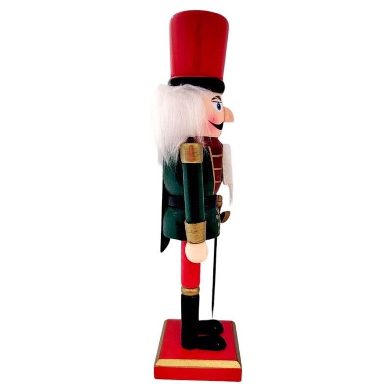 Boneco Soldado Quebra Nozes de Madeira Com Espada - 25cm - Verde e Vermelho - 1 unidade - Magazine 25