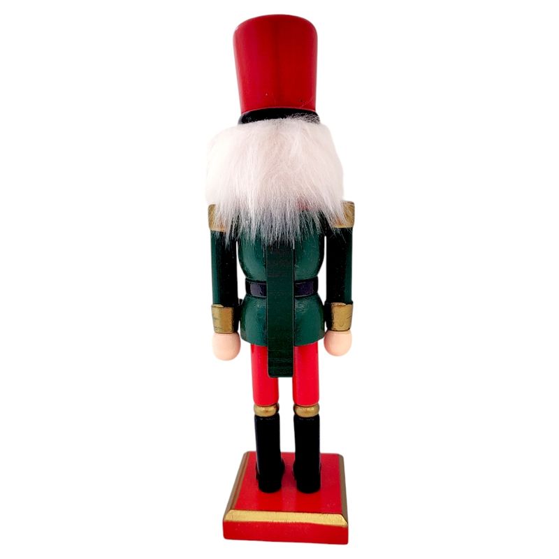 Boneco Soldado Quebra Nozes de Madeira Com Espada - 25cm - Verde e Vermelho - 1 unidade - Magazine 25