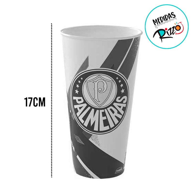Copo de Plástico Palmeiras - 700ml - 1 unidade - Plasútil - Magazine 25