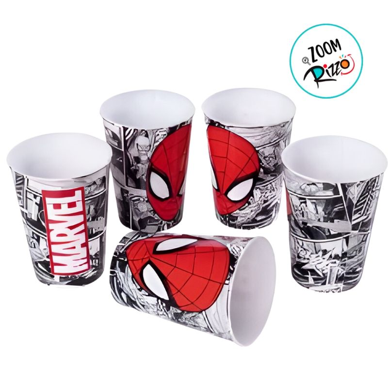 Copo de Plástico Homem Aranha Quadrinhos - 320ml - 1 unidade - Plasútil - Magazine 25