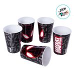 Copo de Plástico Homem Aranha Preto - 320ml - 1 unidade - Plasútil - Magazine 25