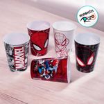 Copo de Plástico Homem Aranha Preto - 320ml - 1 unidade - Plasútil - Magazine 25