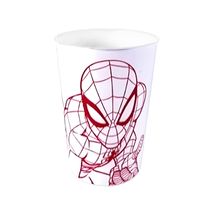 Copo de Plástico Homem Aranha Branco - 320ml - 1 unidade - Plasútil - Magazine 25