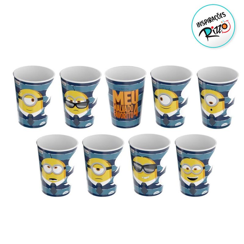 Copo de Plástico Minions Distraído - 320ml - 1 unidade - Plasútil - Magazine 25