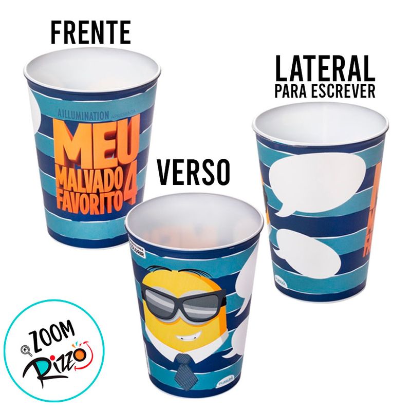 Copo de Plástico Minions Distraído - 320ml - 1 unidade - Plasútil - Magazine 25