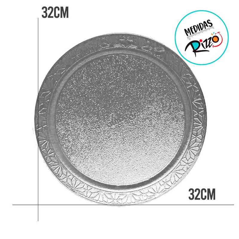 Base para Bolo Cake Board Redondo - Azul Metalizado - 32cm - 1 unidade - Regina - Magazine 25