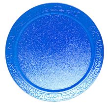 Base para Bolo Cake Board Redondo - Azul Metalizado - 32cm - 1 unidade - Regina - Magazine 25