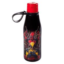 Garrafa Abre Fácil - DeadPool e Wolverine Preta - 530ml - 1 unidade - Plasútil - Magazine 25