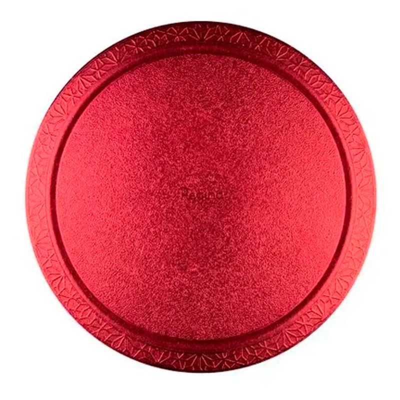 Base para Bolo Cake Board Redondo - Vermelho Metalizado - 32cm - 1 unidade - Regina - Magazine 25