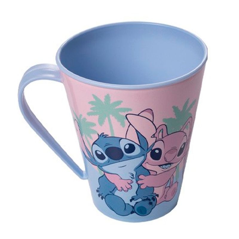 Caneca de Plástico Stitch Abraço - 360ml - 1 unidade - Plasútil - Magazine 25