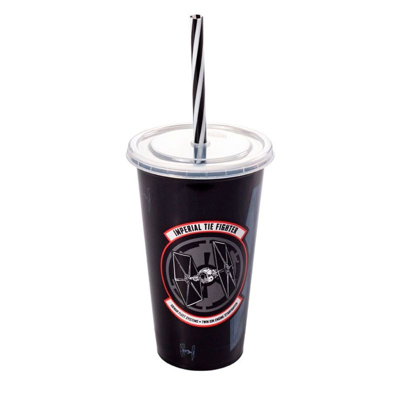 Copo com Tampa e Canudo - Star Wars Imperial - 500ml - 1 unidade - Plasútil - Magazine 25