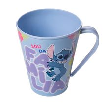 Caneca de Plástico Stitch Familia - 360ml - 1 unidade - Plasútil - Magazine 25