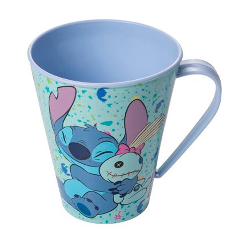 Caneca de Plástico Stitch Abraço Xepa - 360ml - 1 unidade - Plasútil - Magazine 25