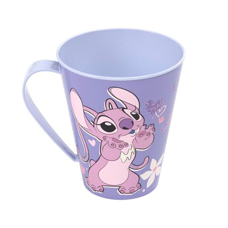 Caneca de Plástico Stitch Angel - 360ml - 1 unidade - Plasútil - Magazine 25