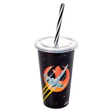 Copo com Tampa e Canudo - Star Wars Nave - 500ml - 1 unidade - Plasútil - Magazine 25