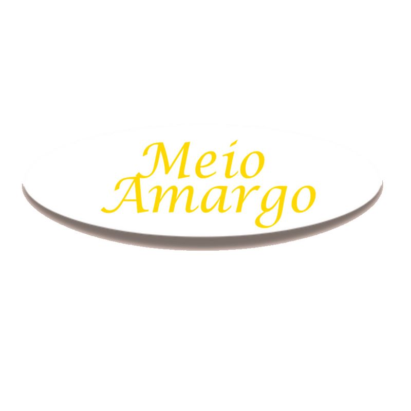 Adesivo "Meio Amargo" - Ref.2285 - Hot Stamping - 100 unidades - Stickr - Magazine 25