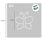 Stencil Aquarela Borboleta - Ref. 4118 - 7,5cm - 1 unidade - RR Cortadores - Magazine 25