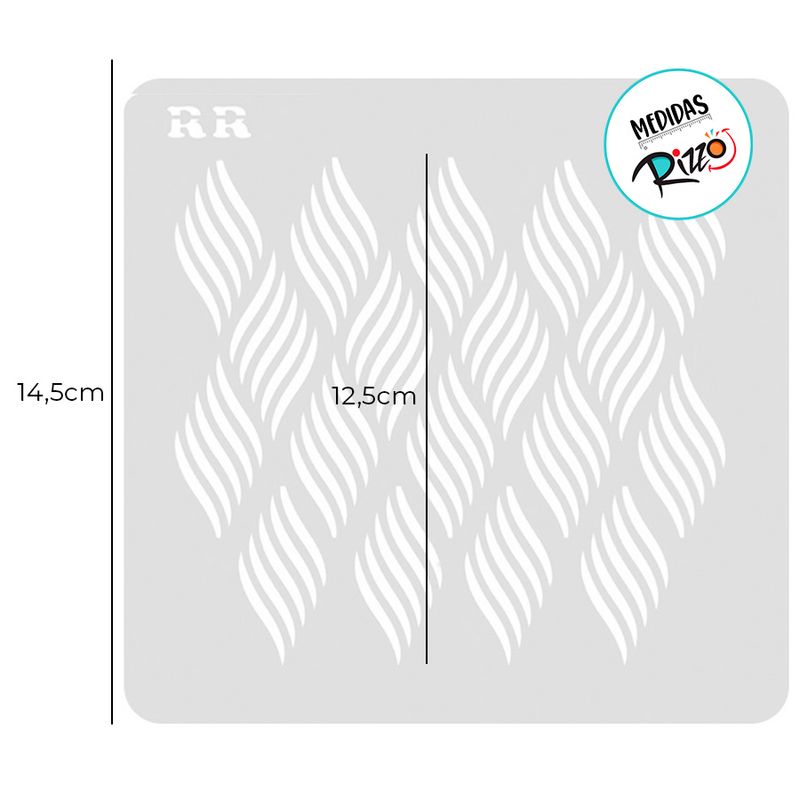 Stencil Biscoito Artistico 1 - Ref. 4121 - 12,5cm - 1 unidade - RR Cortadores - Magazine 25