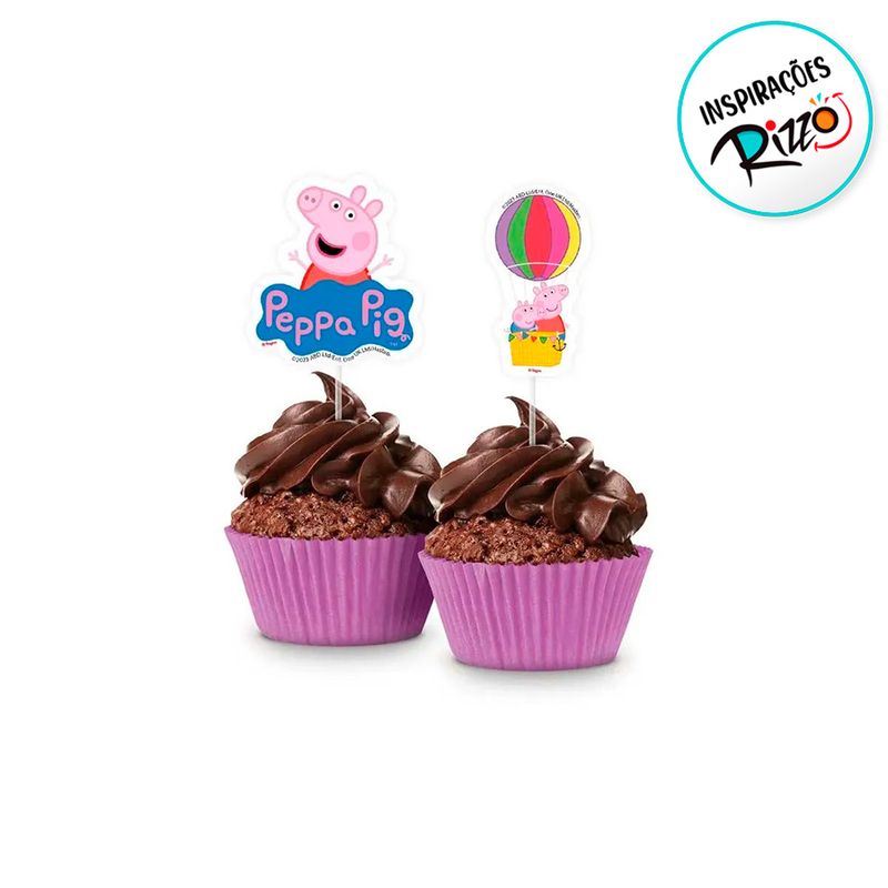 Pick Decorativo - Peppa Pig Clássica - 8 unidades - Regina  - Magazine 25