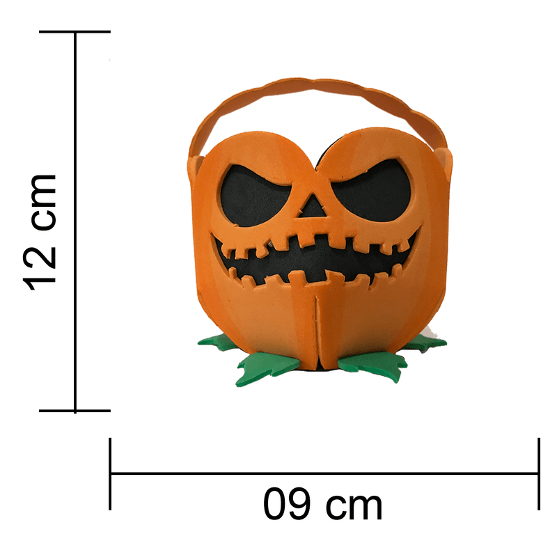 Decoração 3D Abóbora Assustadora Halloween em EVA