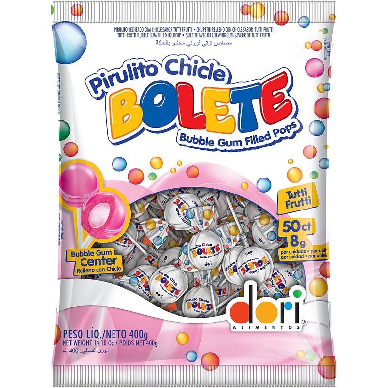 Pirulito Chicle Bolete Tutti Frutti 400g - Dori Alimentos - Magazine 25
