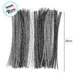 Haste de Chenille Glitter 30 cm - Sortido - 100 unidades - Magazine 25
