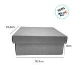 Caixa para Presente Premium Quadrada - Kraft - 18,3x18,2x8cm - 5 unidades - Assk - Magazine 25