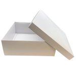 Caixa para Presente Premium Quadrada - Branca - 18,3x18,2x8cm - 5 unidades - Assk - Magazine 25