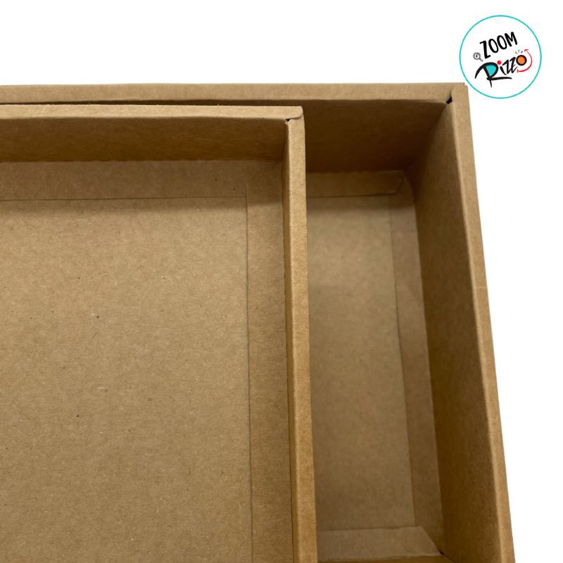 Caixa para Presente Premium Retangular - Kraft - 20x25x8cm - 5 unidades - Assk - Rizzo