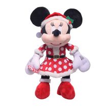 Pelúcia Minnie Noel com Vestido Poá - Vermelho/Branco - 42cm - 1 unidade - Cromus - Magazine 25