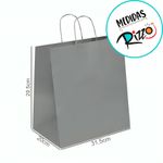 Sacola de Papel com Fundo Largo G 31,5x29,5x20cm - Kraft - 50 unidades - Cromus - Magazine 25