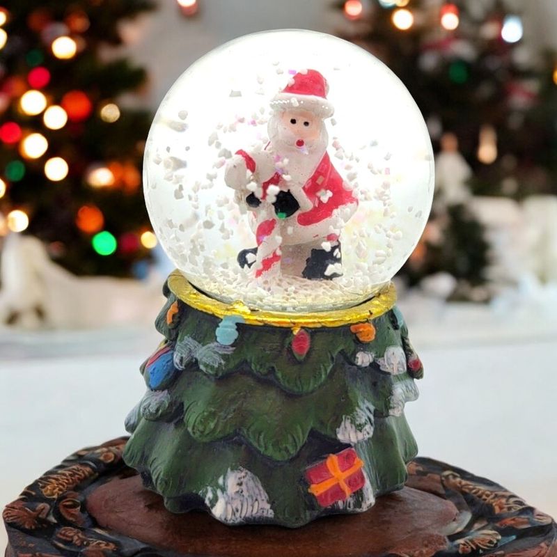 Enfeite Decorativo de Natal - Globo de Neve com Noel - 7cm - 1 unidade - Cromus - Magazine 25