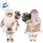 Papai Noel Decorativo Rosa - 45cm - 1 unidade - Cromus - Magazine 25