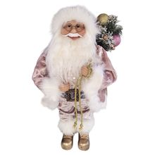 Papai Noel Decorativo Rosa - 45cm - 1 unidade - Cromus - Magazine 25