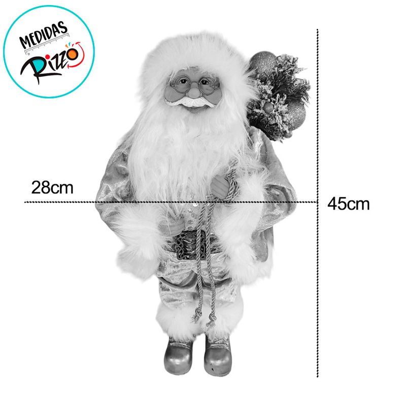 Papai Noel Decorativo Rosa - 45cm - 1 unidade - Cromus - Magazine 25