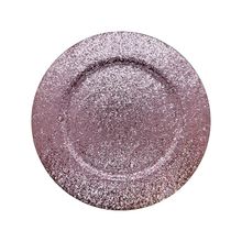 Sousplast Glitter Rosa - 33cm - 1 unidade - Cromus - Magazine 25