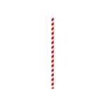 Canudo de Papel - Listrado Vermelho e Branco - 100 unidades - Cromus - Magazine 25