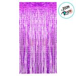 Cortina Decorativa Metalizada Holográfica Pink 1x2m - 1 unidade - Magazine 25