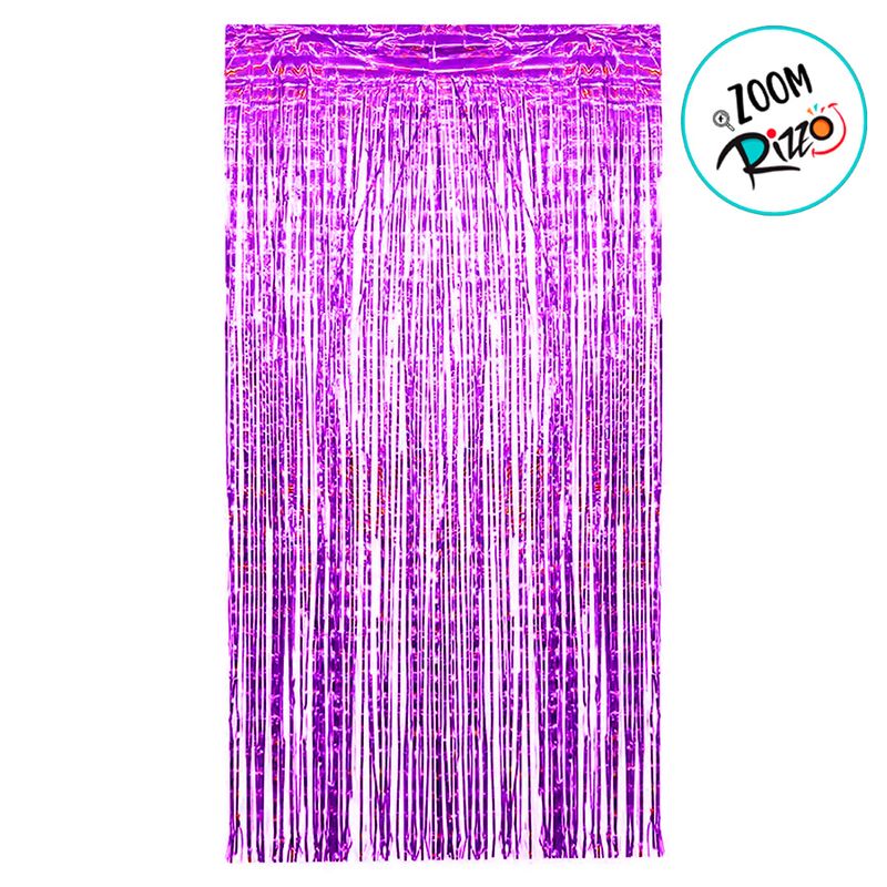 Cortina Decorativa Metalizada Holográfica Pink 1x2m - 1 unidade - Magazine 25