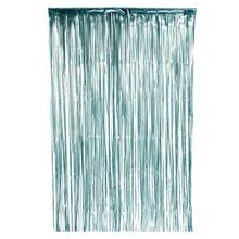 Cortina Decorativa Metalizada Azul Fosca 1x2m - 1 unidade - Magazine 25