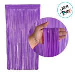 Cortina Decorativa Roxo Neon 1x2m - 1 unidade - Magazine 25