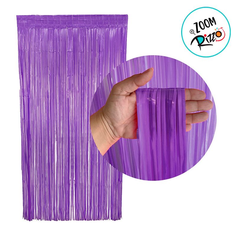 Cortina Decorativa Roxo Neon 1x2m - 1 unidade - Magazine 25