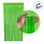 Cortina Decorativa Verde Neon 1x2m - 1 unidade - Magazine 25