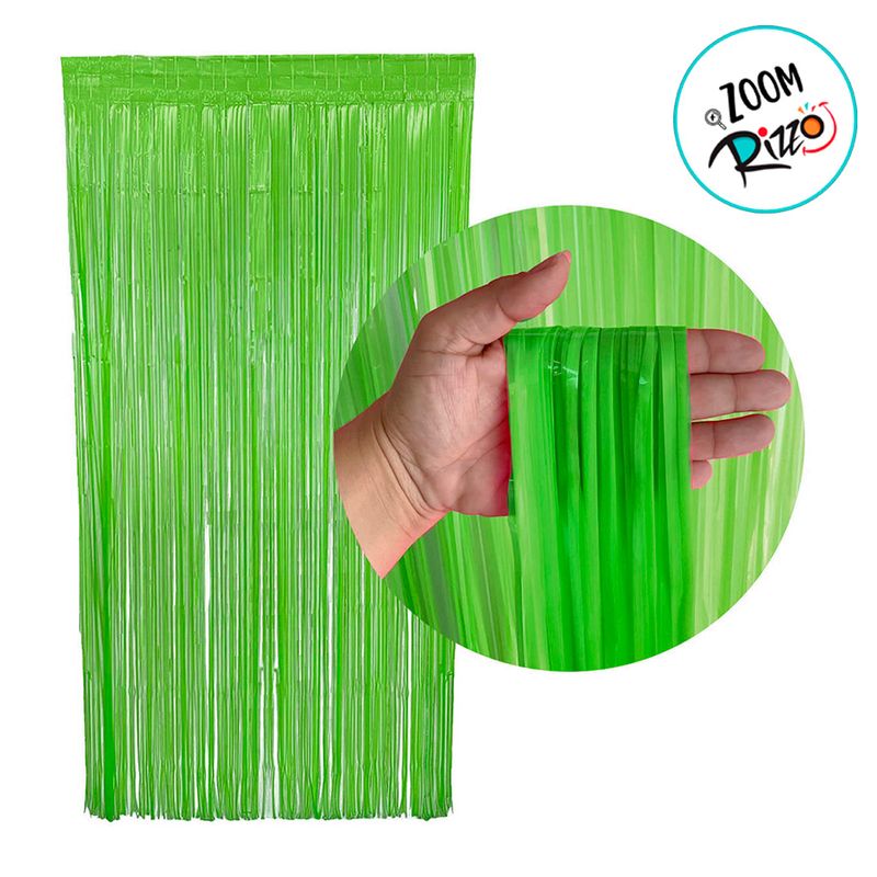 Cortina Decorativa Verde Neon 1x2m - 1 unidade - Magazine 25