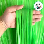 Cortina Decorativa Verde Neon 1x2m - 1 unidade - Magazine 25