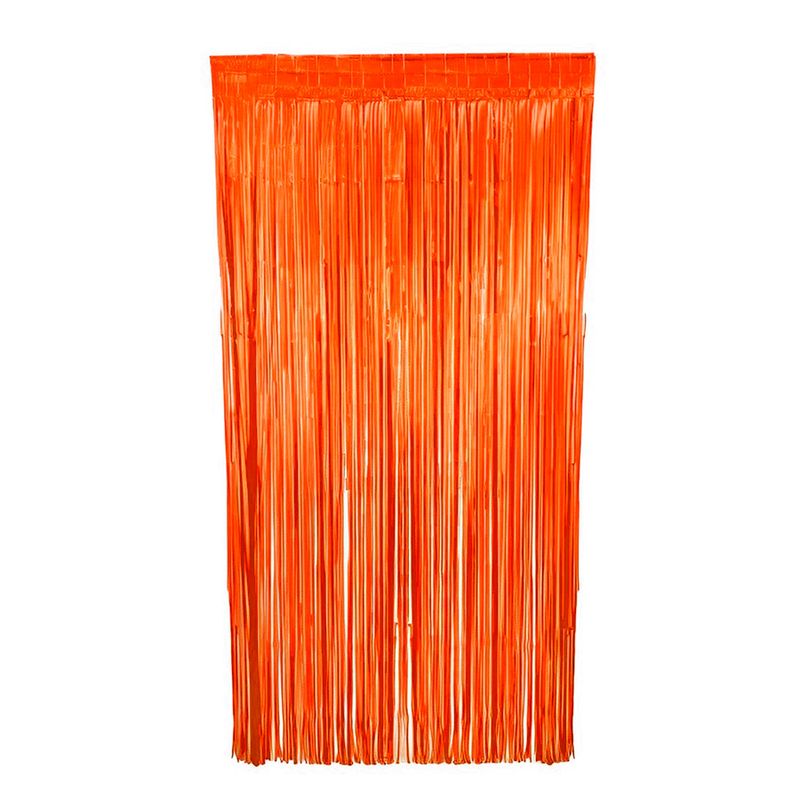 Cortina Decorativa Laranja Neon 1x2m - 1 unidade - Magazine 25